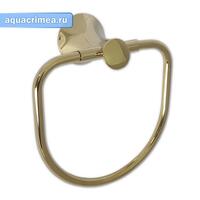 Держатель полотенца прямоугольный под светлое золото